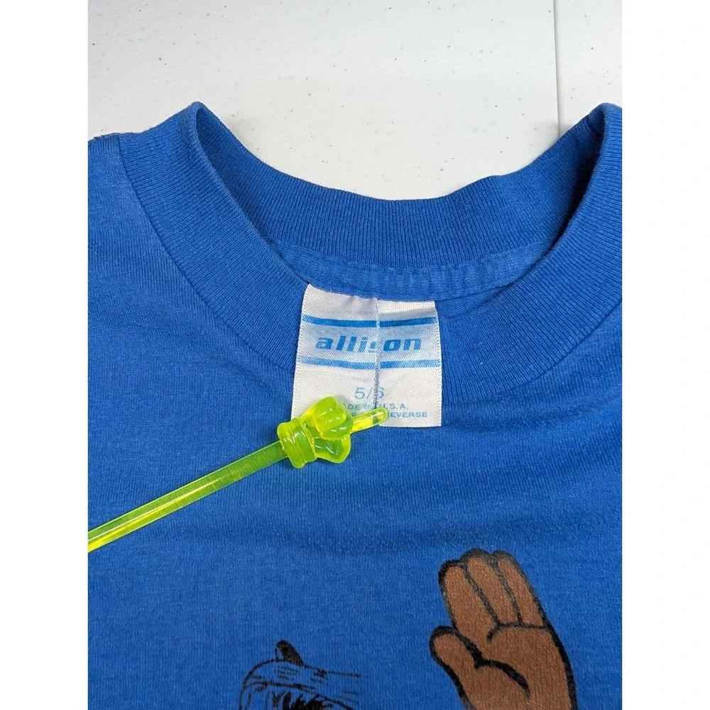 Vintage 80's Alf Hey No Problem Cat T Shirt Kids Childrens 5/6 Single Stitch USA